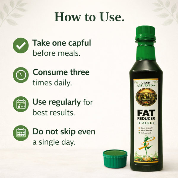 Vrsh Ayurveda Herbal Fat Reducer Juice Boost Metabolism Detox Body Naturally